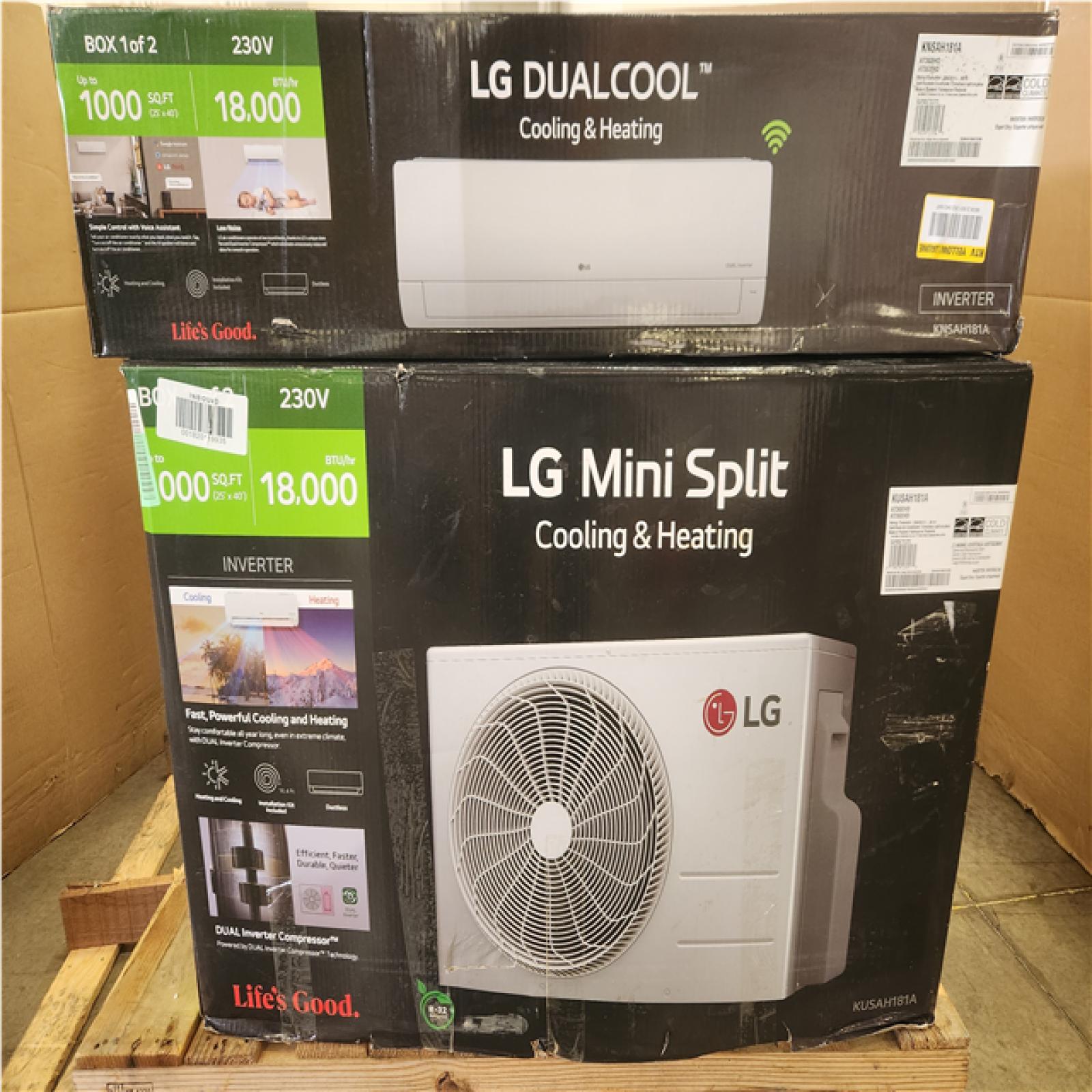 Used Phoenix LIKE NEW LG 18,000 BTU 21 SEER2 Wi-Fi 1-Zone Ductless Mini Split Heat Pump Air Conditioner 208-230V