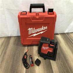 AS-IS Milwaukee 100 ft. REDLITHIUM Lithium-Ion USB Green Rechargeable Cross Line Laser Level with Charger
