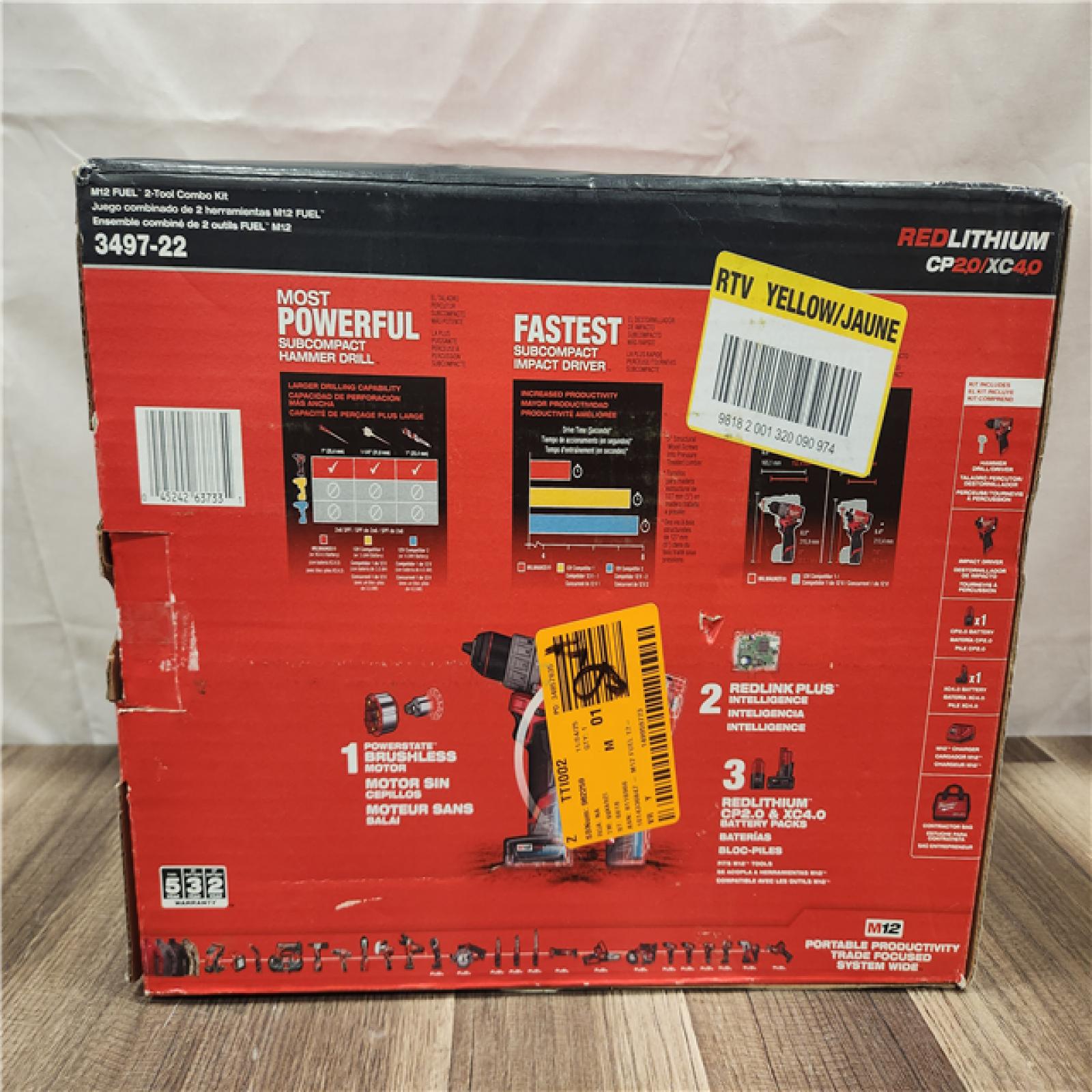 NEW- Milwaukee 12V Brushless Hammer Drill and Impact Driver Combo Kit