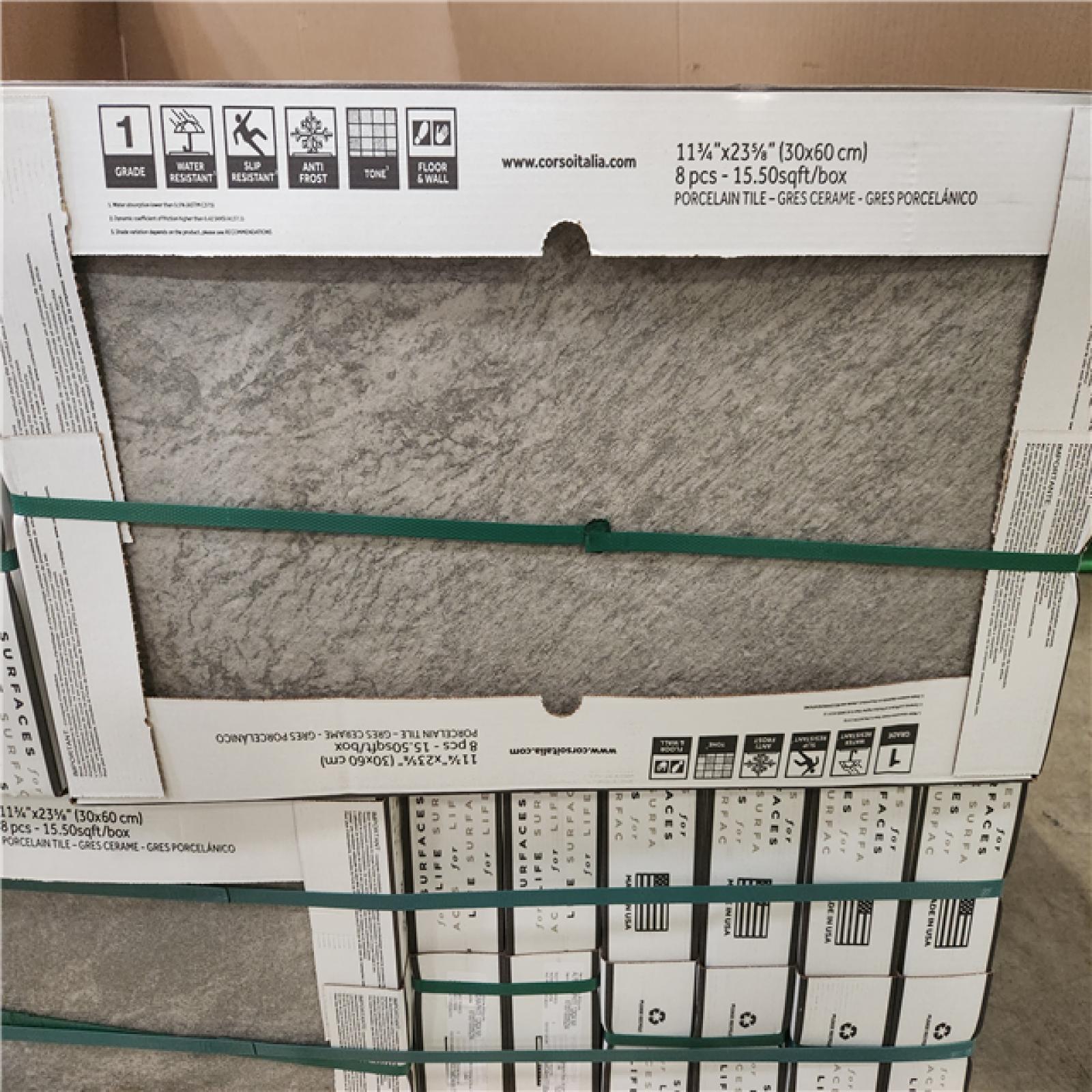 Phoenix Corso Italia Alpe Graphite Matte 12 in. x 24 in. Quartzite Stone Look Porcelain Floor and Wall Tile (480 sq. ft./31 Case)