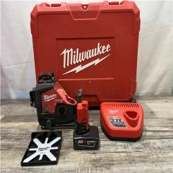 AS-IS Milwaukee 12-Volt Lithium-Ion Cordless Green 250 ft. 3-Plane Laser Level Kit