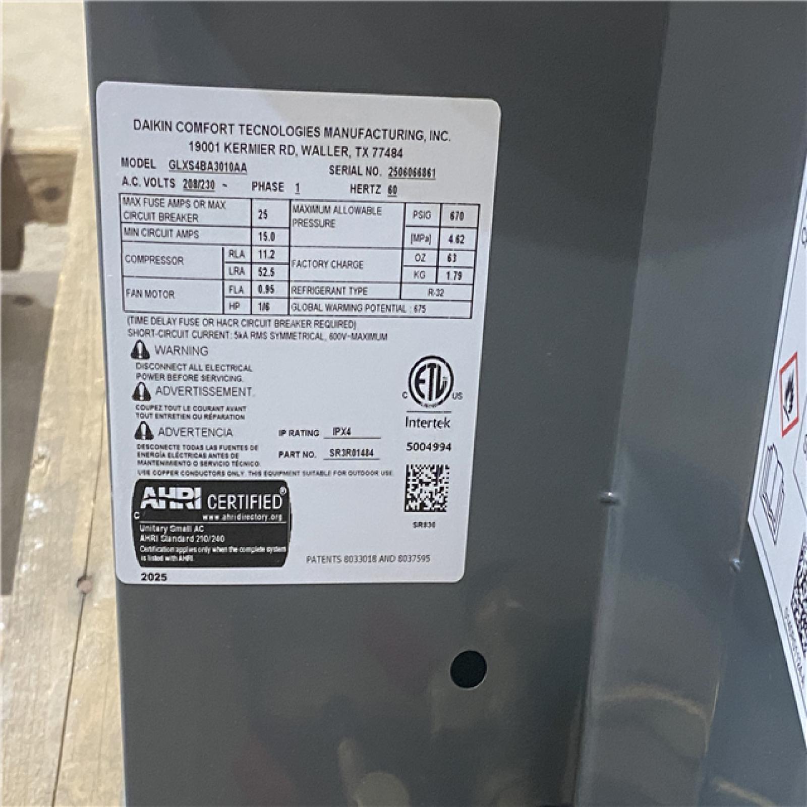 Houston Location - AS-IS CONDENSING UNIT
