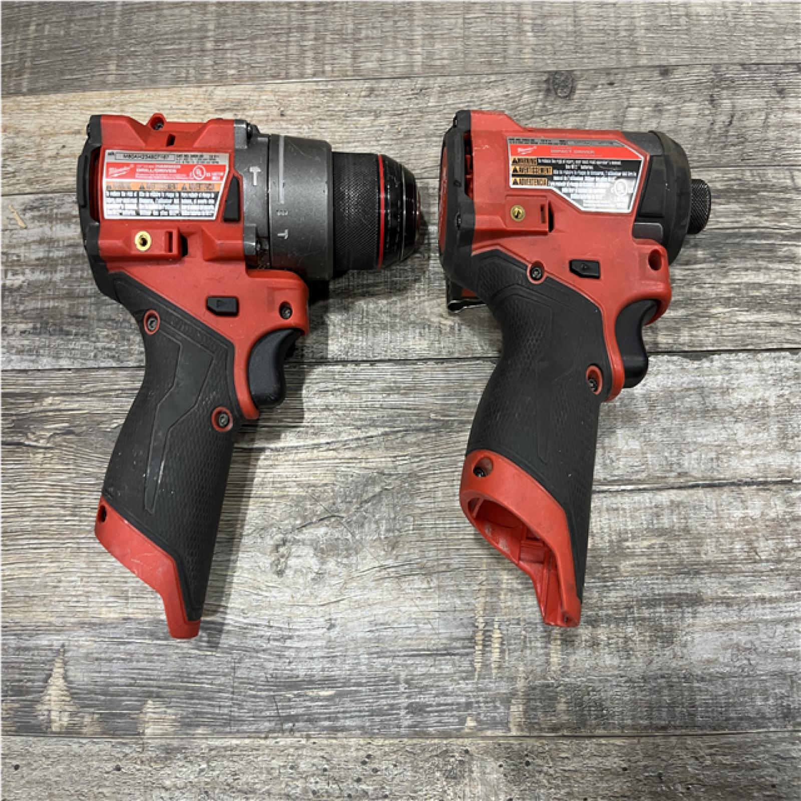 AS-IS Milwaukee FUEL 12-Volt Lithium-Ion Brushless Cordless Hammer Drill and Impact Driver Combo Kit