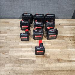 HOUSTON LOCATION - AS - IS MILWAUKEE BATTERY PACK QTY - 10