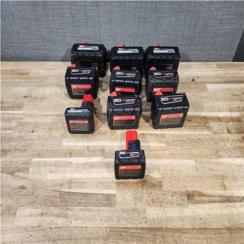 HOUSTON LOCATION - AS - IS MILWAUKEE BATTERY PACK QTY - 10