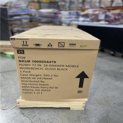 DALLAS LOCATION - Husky Tool Storage 72 in. W Standard Duty Gloss Black Mobile Workbench Tool Chest