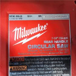 HOUSTON LOCATION - AS-IS Milwaukee 2830-20 Rear Handle Circular Saw M18 FUEL 7-1/4 Cordless Brushless Tool Only