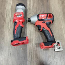 AS-IS MILWAUKEE M18 18V Lithium-Ion Cordless Combo Tool Kit with Two 3.0Ah Batteries, 1-Charger, 1-Tool Bag (3-Tool)