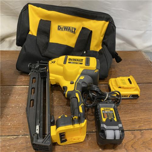 AS-IS DeWalt DCN660D1 20V 16 Gauge Cordless Angled Finish Nailer Kit W/ 2Ah Battery