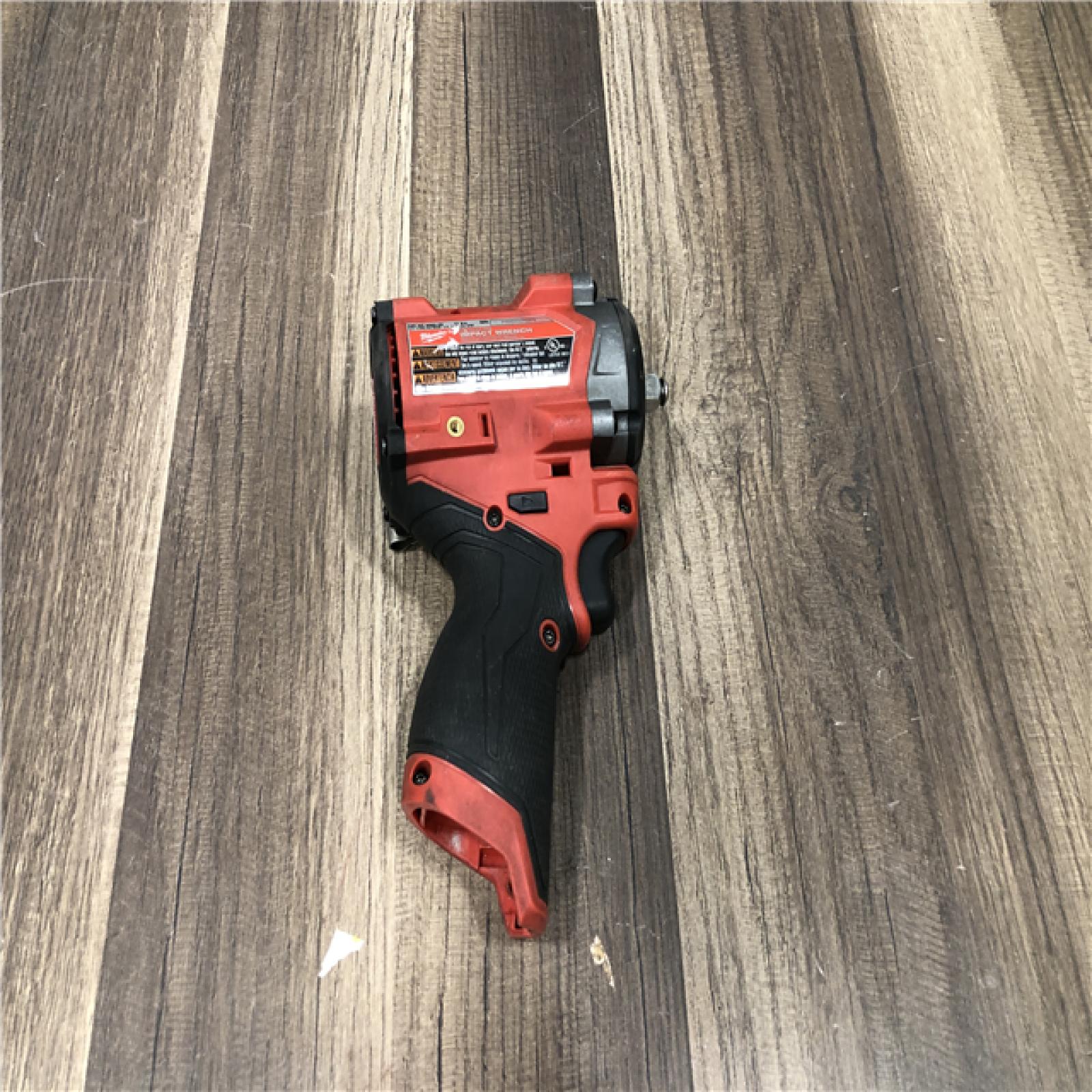 AS-IS Milwaukee  FUEL 12V Lithium-Ion Brushless Cordless Stubby 3/8 in. Impact Wrench (Tool-Only)