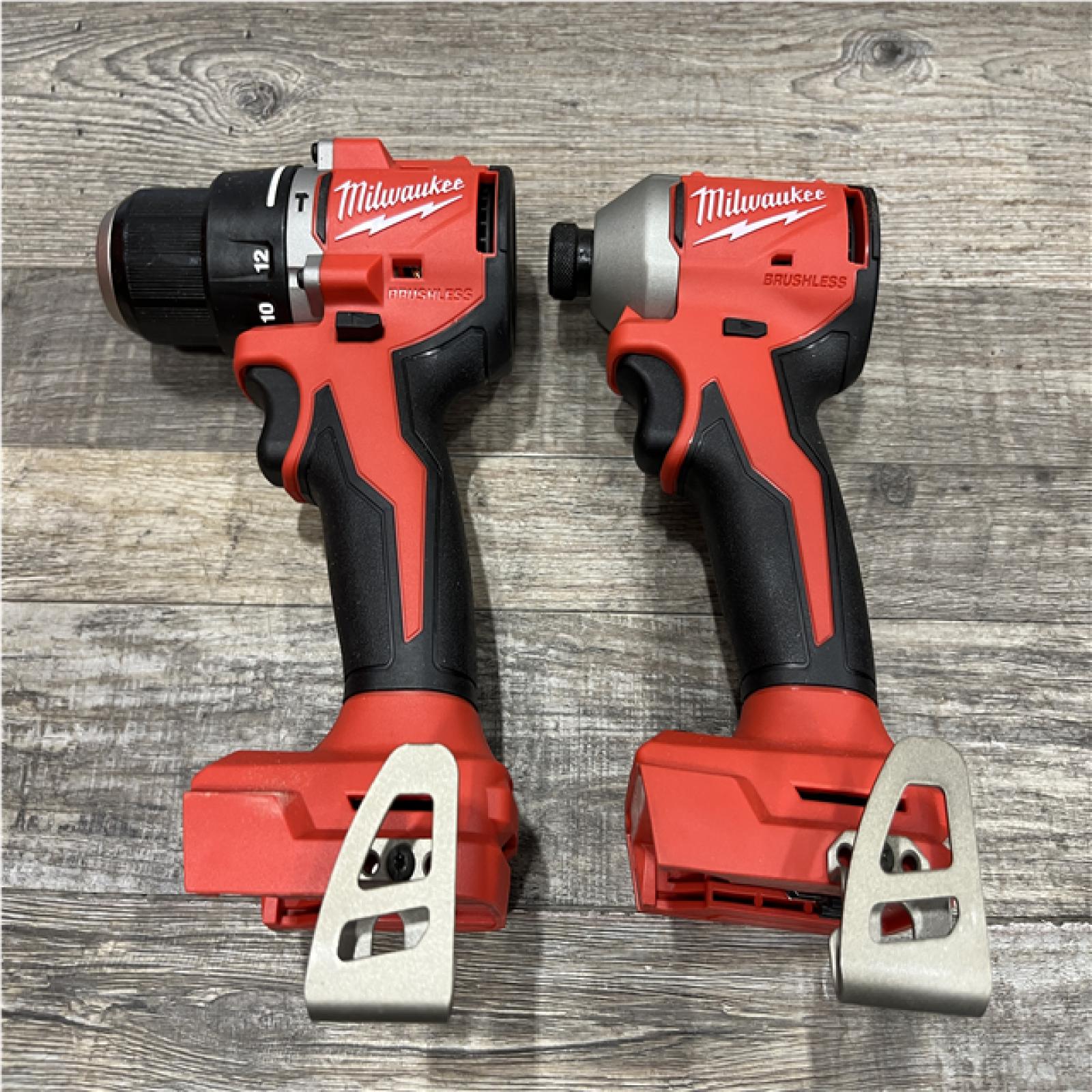 AS-IS Milwaukee 18-Volt Lithium-Ion Brushless Cordless Compact Hammer Drill/Impact Combo Kit