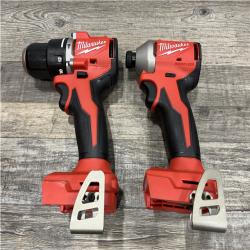 AS-IS Milwaukee 18-Volt Lithium-Ion Brushless Cordless Compact Hammer Drill/Impact Combo Kit