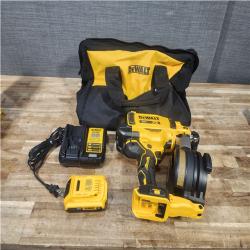 Houston Location AS-IS DEWALT 20V MAX Lithium-Ion 15-Degree Electric Cordless Roofing Nailer Kit