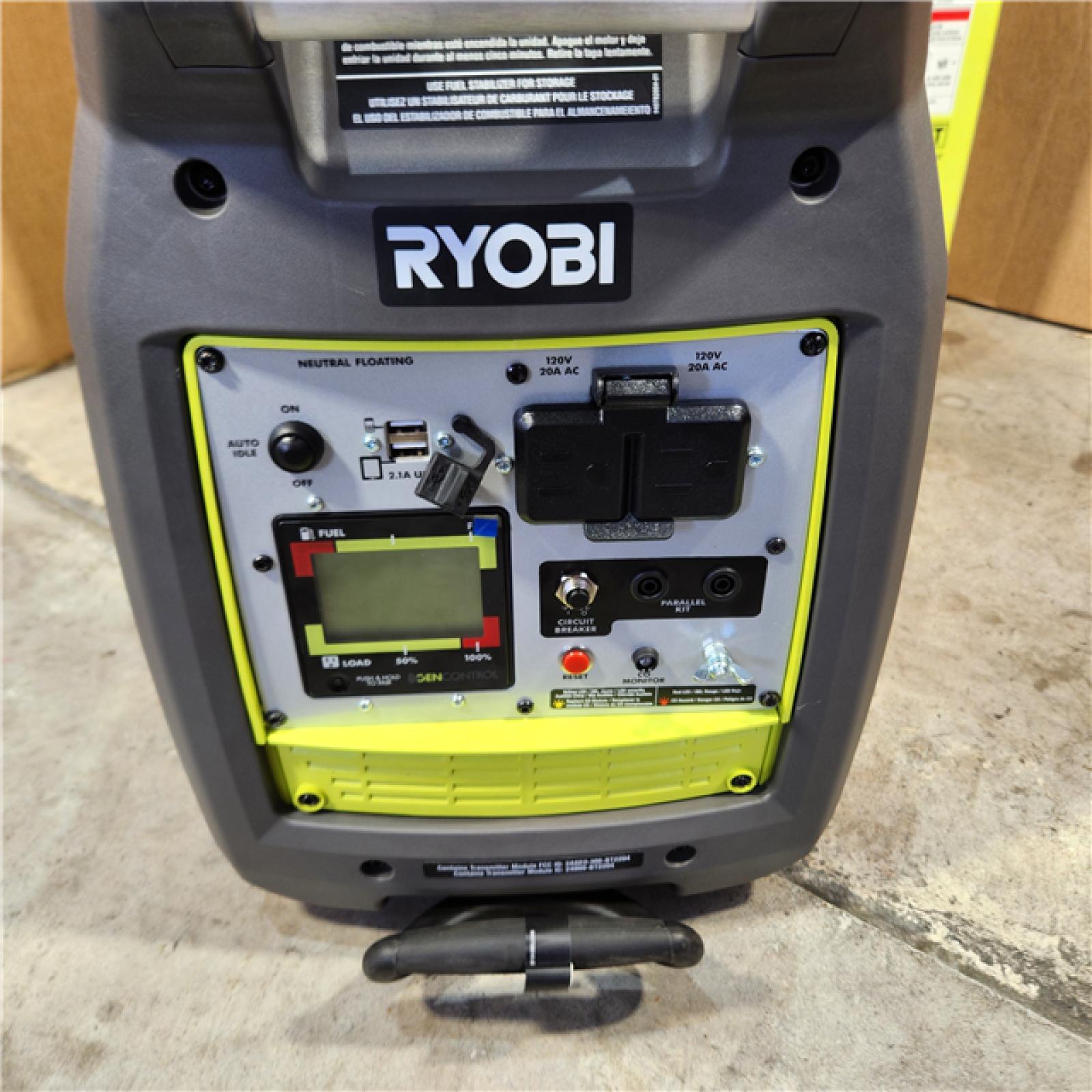 Houston Location - AS-IS RYOBI 2,300-Watt Recoil Start Bluetooth Super Quiet Gasoline Powered Digital Inverter Generator with CO Shutdown Sensor - Appears IN LIKE NEW Condition
