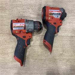 AS-IS Milwaukee FUEL 12-Volt Lithium-Ion Brushless Cordless Hammer Drill and Impact Driver Combo Kit