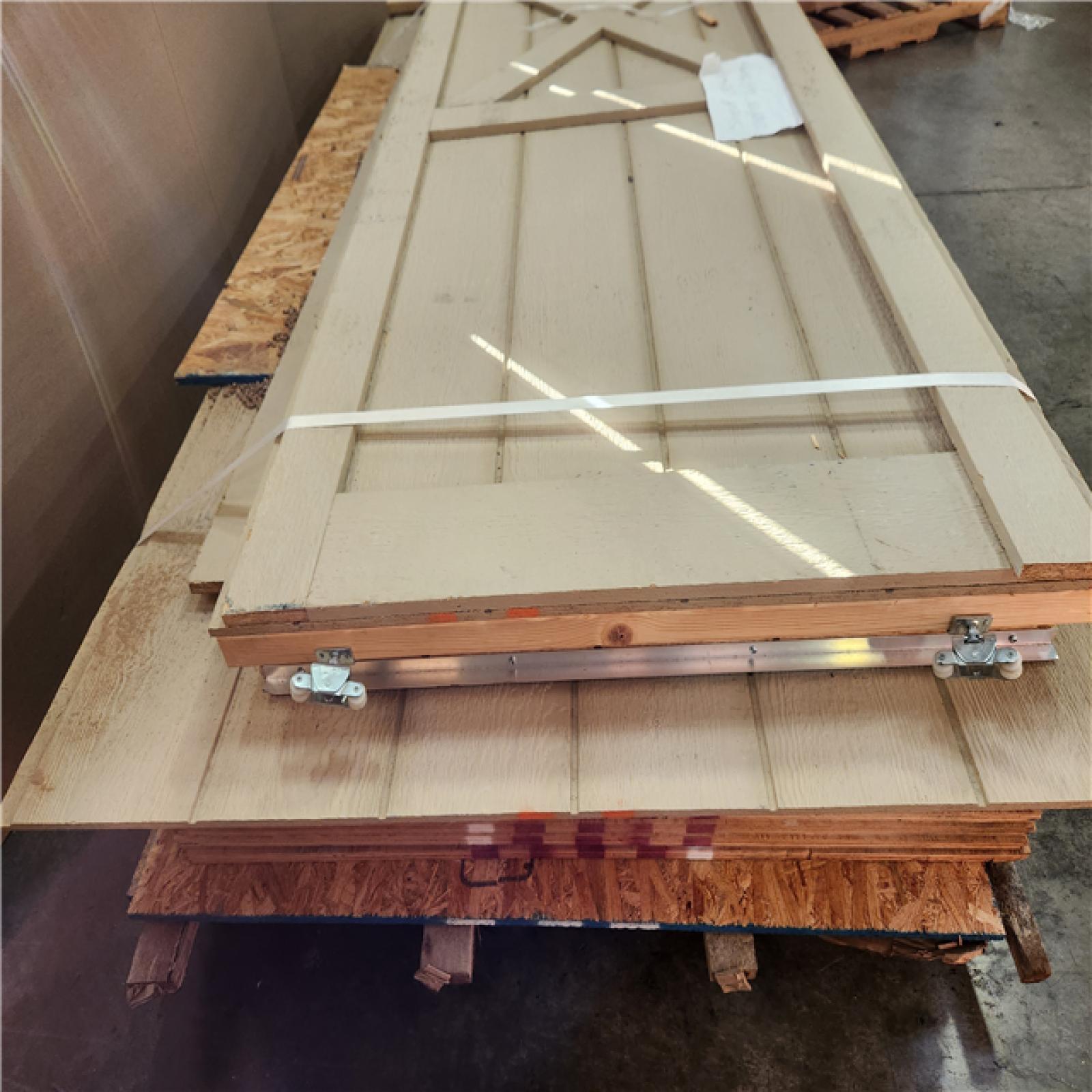 Phoenix AS-IS DIY Wooden Shed 8'x6' with Sliding Barn Doors