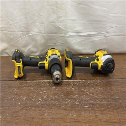 AS-IS DEWALT 20V MAX XR Hammer Drill and ATOMIC Impact Driver 2 Tool Cordless Combo Kit with (2) 4.0Ah Batteries, Charger, and Bag