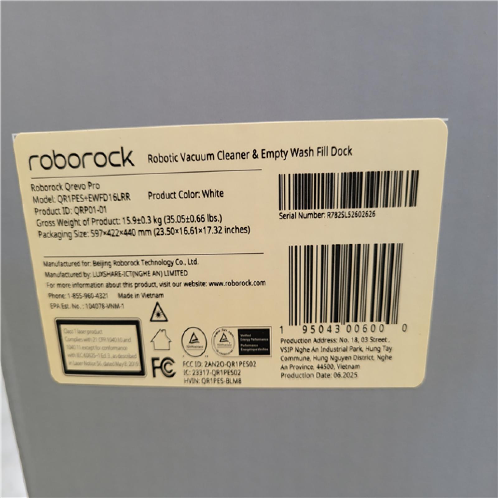CALIFORNIA AS-IS LIKE NEW ROBOROCK QREVO PRO
