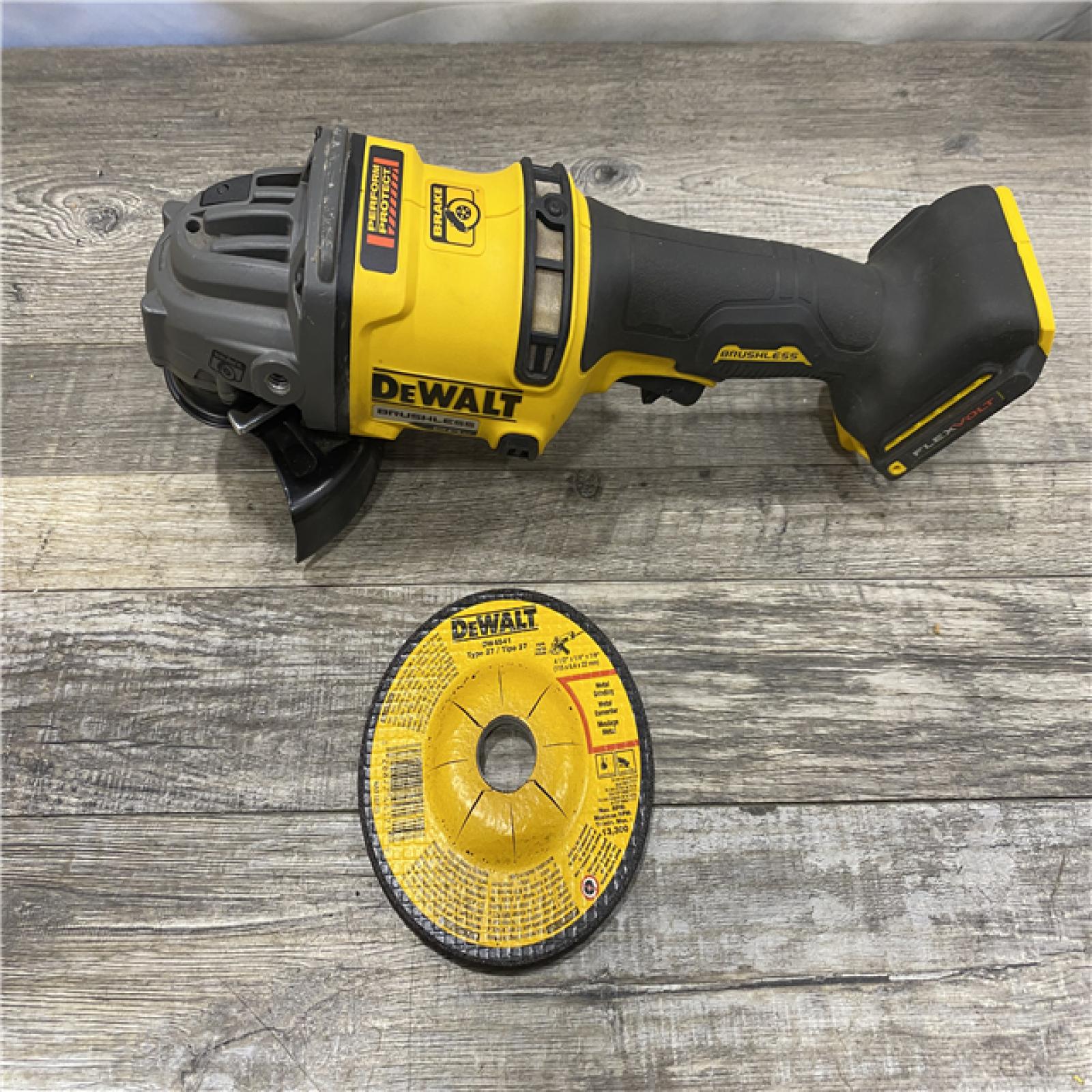 AS-IS DEWALT 60V MAX Cordless Brushless 4.5 in. to 6 in. Small Angle Grinder with Kickback Brake (Tool Only)