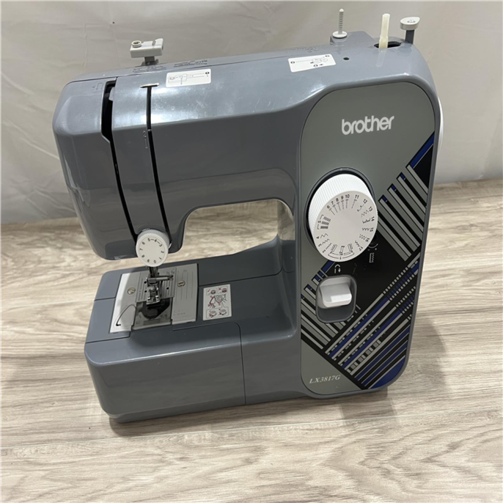 AS-IS Brother LX3817G 17-Stitch Portable Full-Size Sewing Machine  Grey