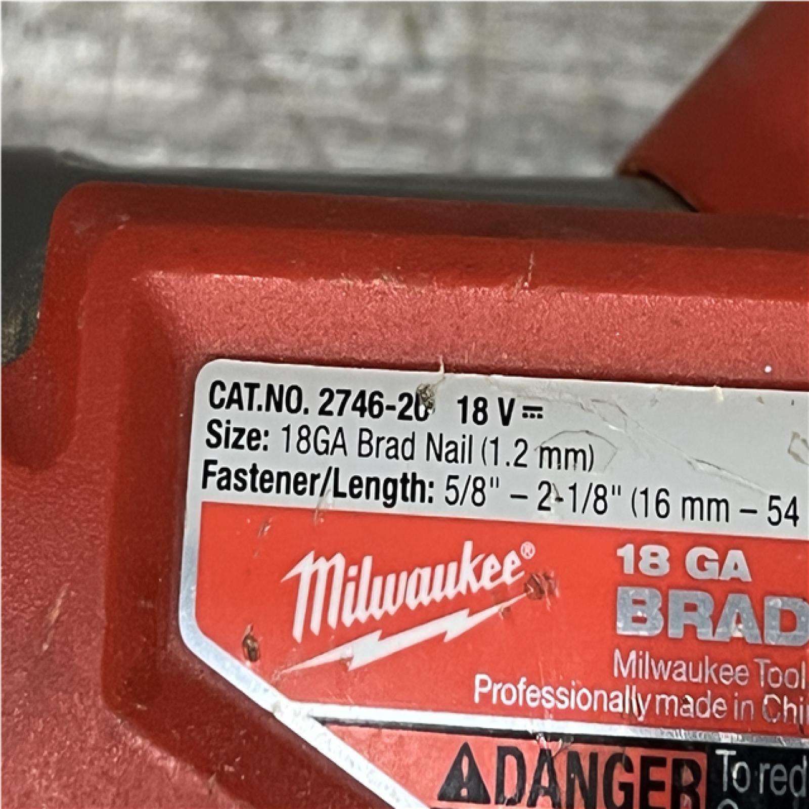 AS-IS Milwaukee FUEL 18-Volt Lithium-Ion Brushless Cordless Gen II 18-Gauge Brad Nailer (Tool-Only)