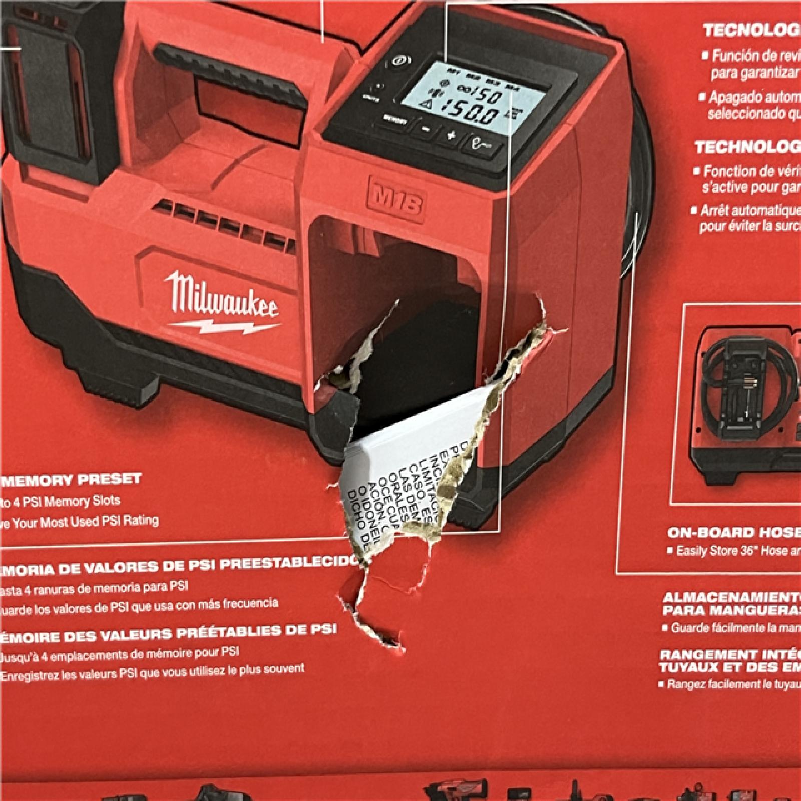 NEW - Milwaukee 18-Volt Lithium-Ion Cordless Portable Inflator (Tool-Only)
