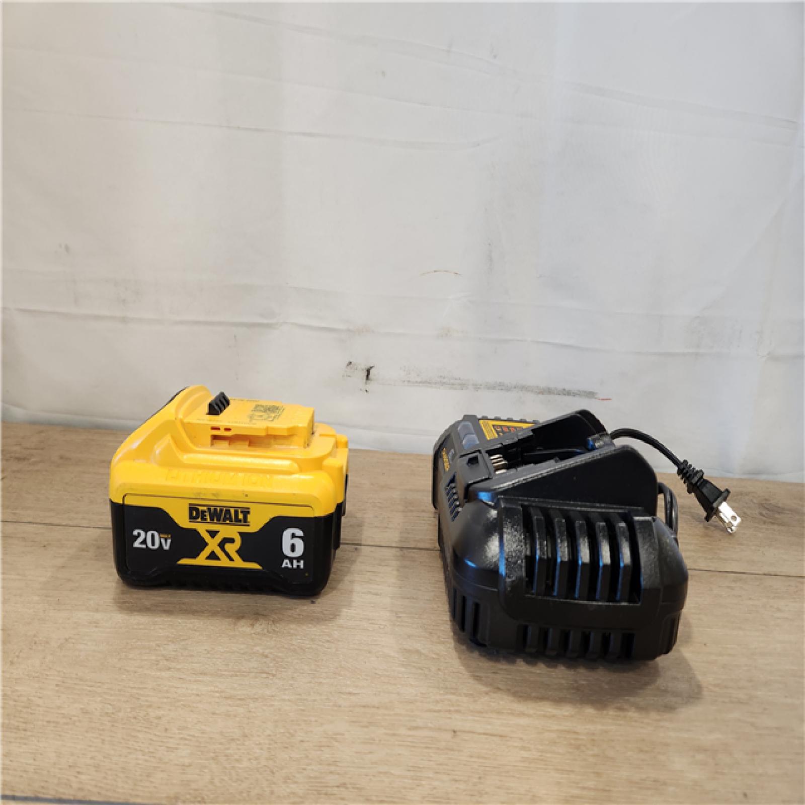 AS-IS- DEWALT 20V MAX Lithium-Ion 6.0 Ah Battery and Charger