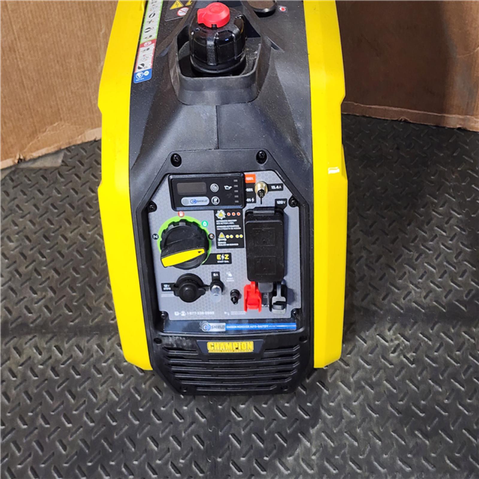 HOUSTON LOCATION - AS-IS CHAMPION 2500/1850-Watt Recoil Start Gasoline/Propane Powered Dual Fuel Inverter Generator with Quiet Technology and CO Shield