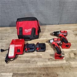 HOUSTON LOCATION - AS-IS Milwaukee 18V Cordless Brushed 2-Tool Drill/Driver and Impact Driver Kit