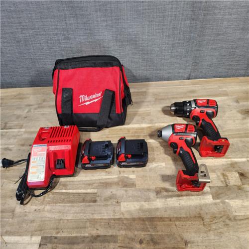 HOUSTON LOCATION - AS-IS Milwaukee 18V Cordless Brushed 2-Tool Drill/Driver and Impact Driver Kit