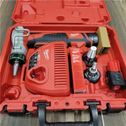 AS-IS  Milwaukee M12 12-Volt Lithium-Ion Cordless PEX Expansion Tool Kit with (2) 1.5 Ah Batteries, (3) Expansion Heads and Hard Case