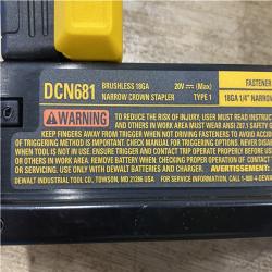 AS-IS DEWALT Cordless 18-Gauge Narrow Crown Stapler (Tool Only)