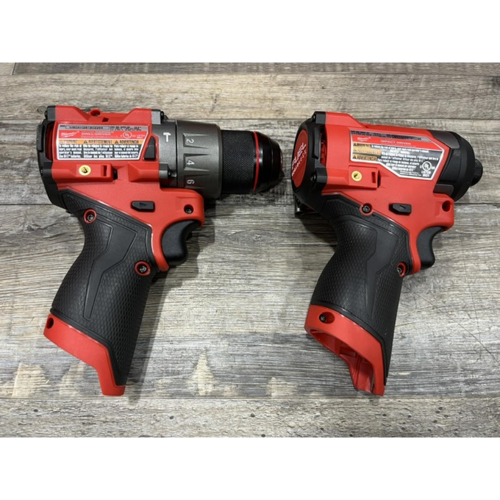 AS-IS Milwaukee FUEL 12-Volt Lithium-Ion Brushless Cordless Hammer Drill and Impact Driver Combo Kit