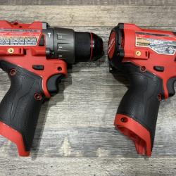 AS-IS Milwaukee FUEL 12-Volt Lithium-Ion Brushless Cordless Hammer Drill and Impact Driver Combo Kit