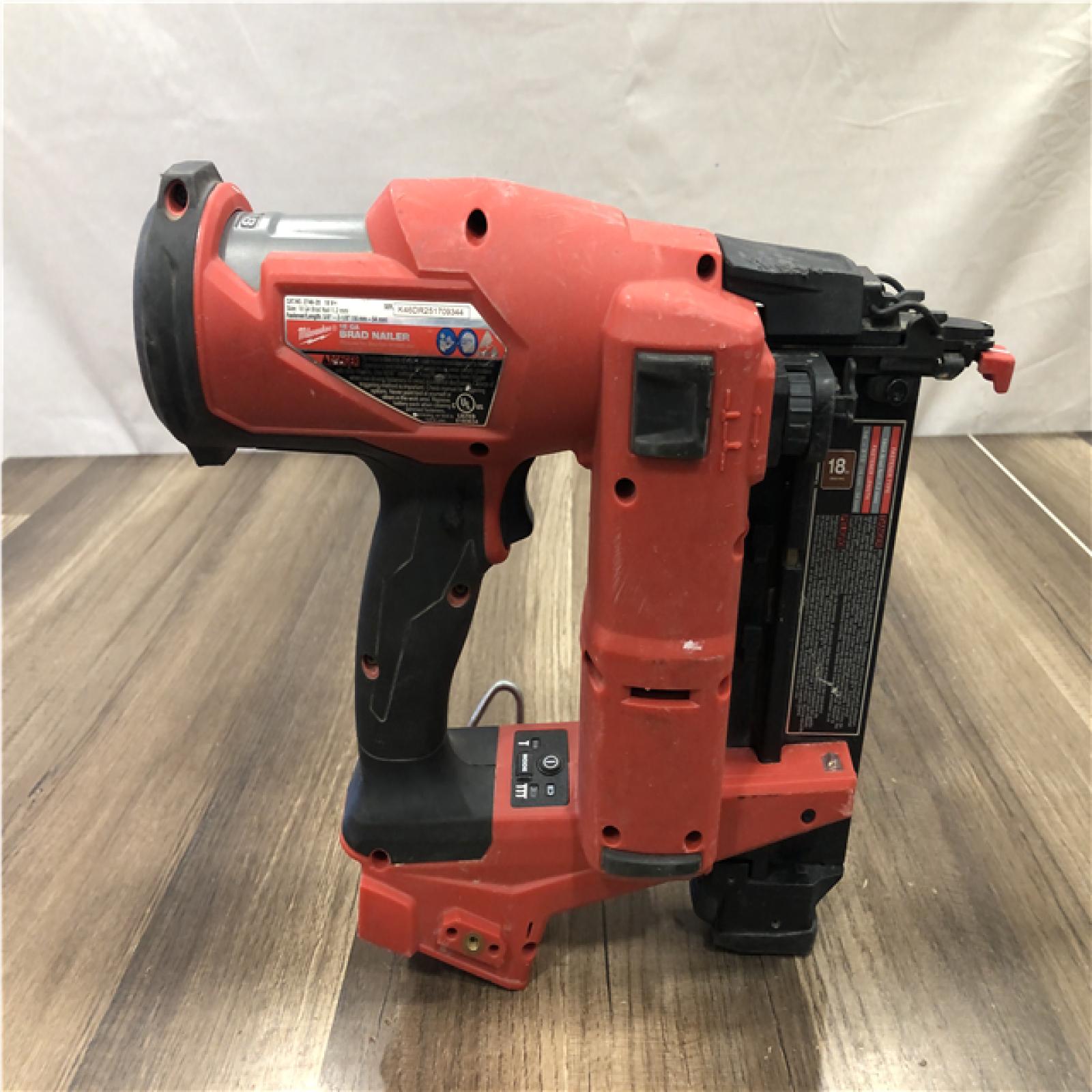 AS-IS Milwaukee FUEL 18-Volt Lithium-Ion Brushless Cordless Gen II 18-Gauge Brad Nailer (Tool-Only)