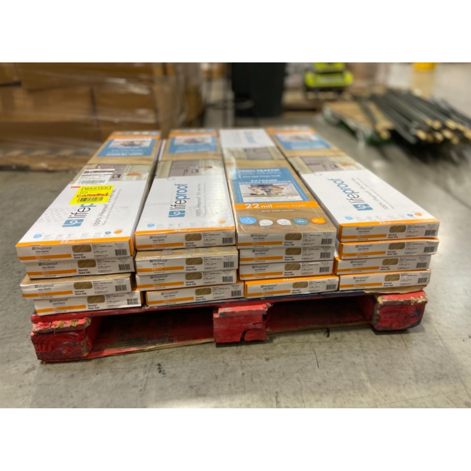 DALLAS LOCATION - Lifeproof Harvest Hues Oak 22 MIL x 9 in. W x 48 in. L Click Lock Waterproof Luxury Vinyl Plank Flooring (18 sq. ft. /case) - 16 CASES