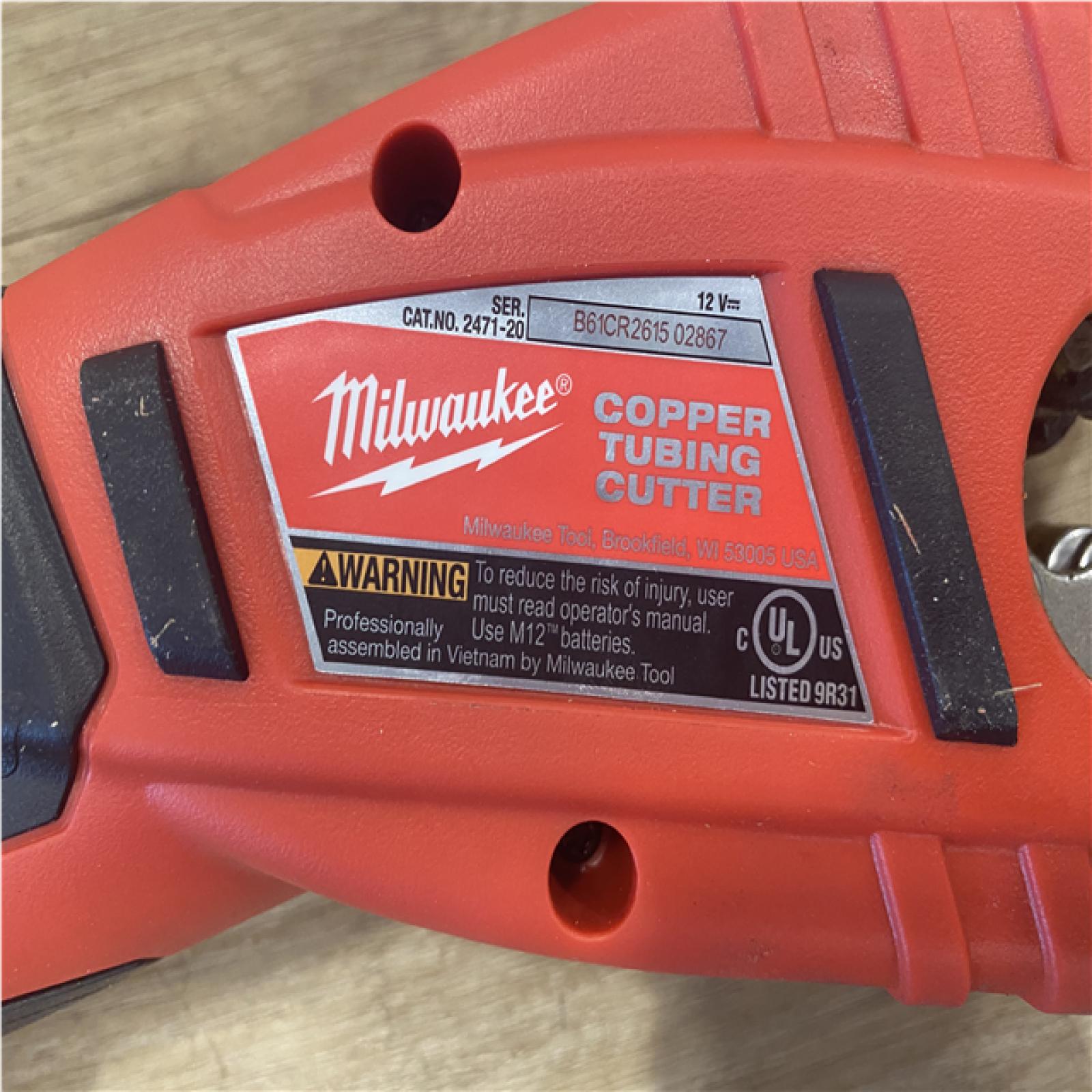 AS-IS Milwaukee 12V Lithium-Ion Cordless Copper Tubing Cutter (Tool-Only)
