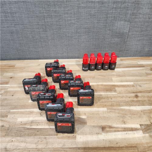 HOUSTON LOCATION - AS-IS MILWAUKEE BATTERY PACK QTY - 15