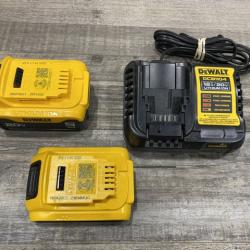 AS-IS DEWALT 20V MAX Lithium-Ion Battery Kit with 5.0Ah and 2.0Ah Battery and Charger