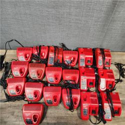 HOUSTON LOCATION - AS-IS MILWAUKEE BATTERY CHARGER PACK QTY - 19