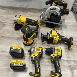 AS-IS DEWALT 20V Lithium-Ion Cordless 6-Tool Combo Kit with Rolling Toolbox