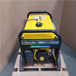 CALIFORNIA AS-IS CHAMPION 11 500/9 200-WATT ELETRIC START TRI FUEL PORTABLE GENERATOR