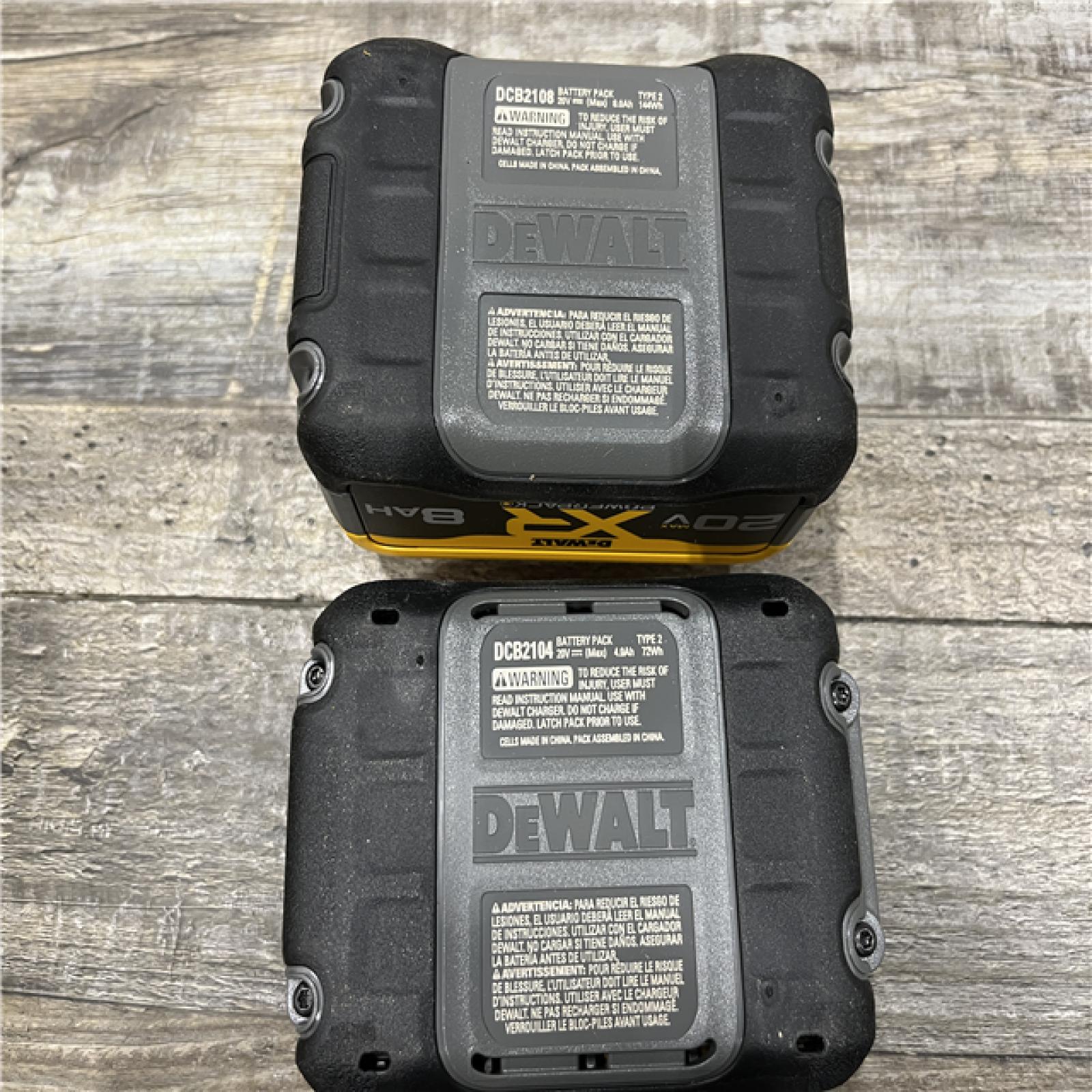 LIKE NEW - DEWALT 20V XR Lithium-Ion Starter Pack with 8.0 Ah and 4.0 Ah Battery Packs and Charger