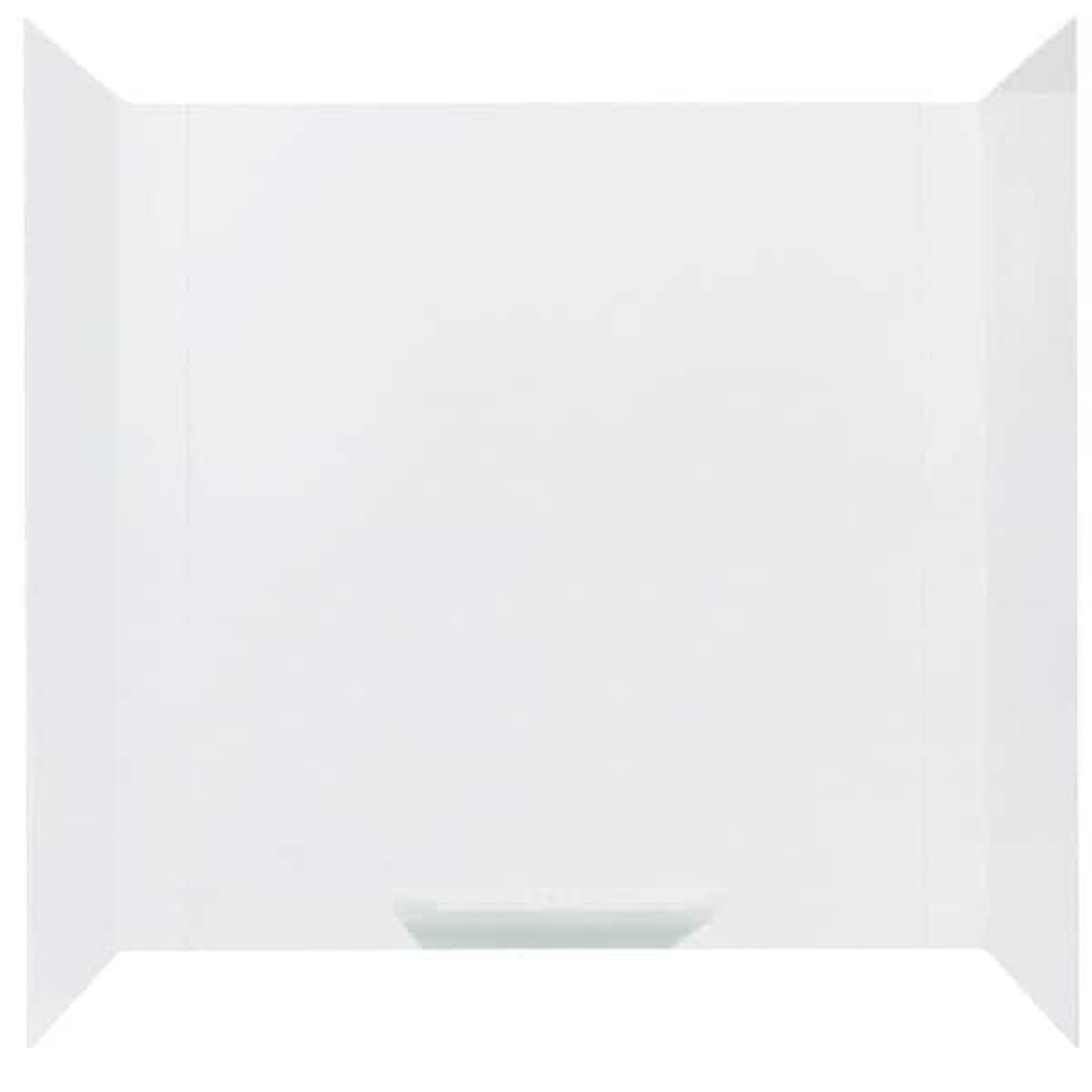 Phoenix AS-IS MUSTEE Durawall 30 in. x 60 in. x 58 in. 3-Piece Easy Up Adhesive Alcove Bath Tub Surround in White Pallet of 5