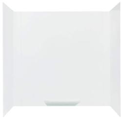 Phoenix AS-IS MUSTEE Durawall 30 in. x 60 in. x 58 in. 3-Piece Easy Up Adhesive Alcove Bath Tub Surround in White Pallet of 5