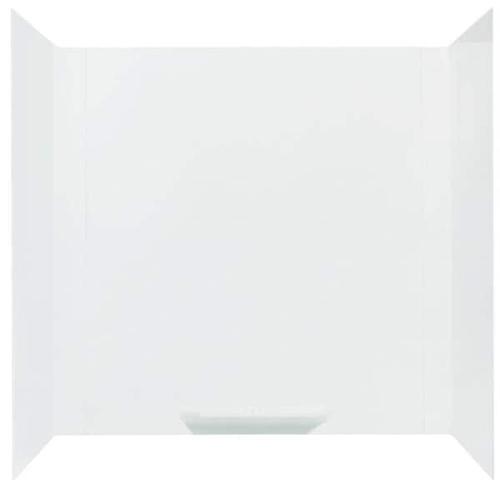 Phoenix AS-IS MUSTEE Durawall 30 in. x 60 in. x 58 in. 3-Piece Easy Up Adhesive Alcove Bath Tub Surround in White Pallet of 5
