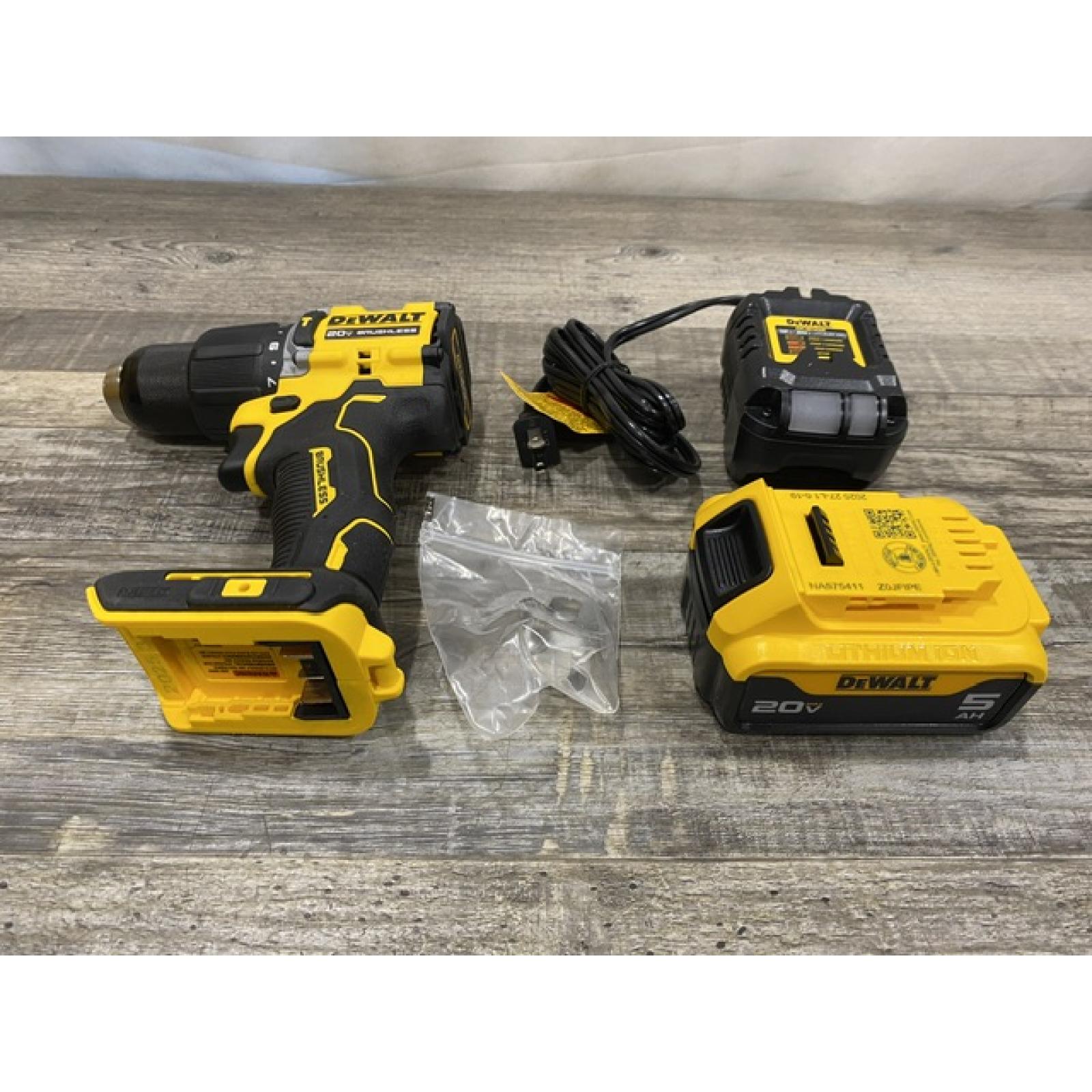 AS-IS DEWALT ATOMIC 20V Lithium-Ion Cordless 1/2 in. Hammer Drill Kit