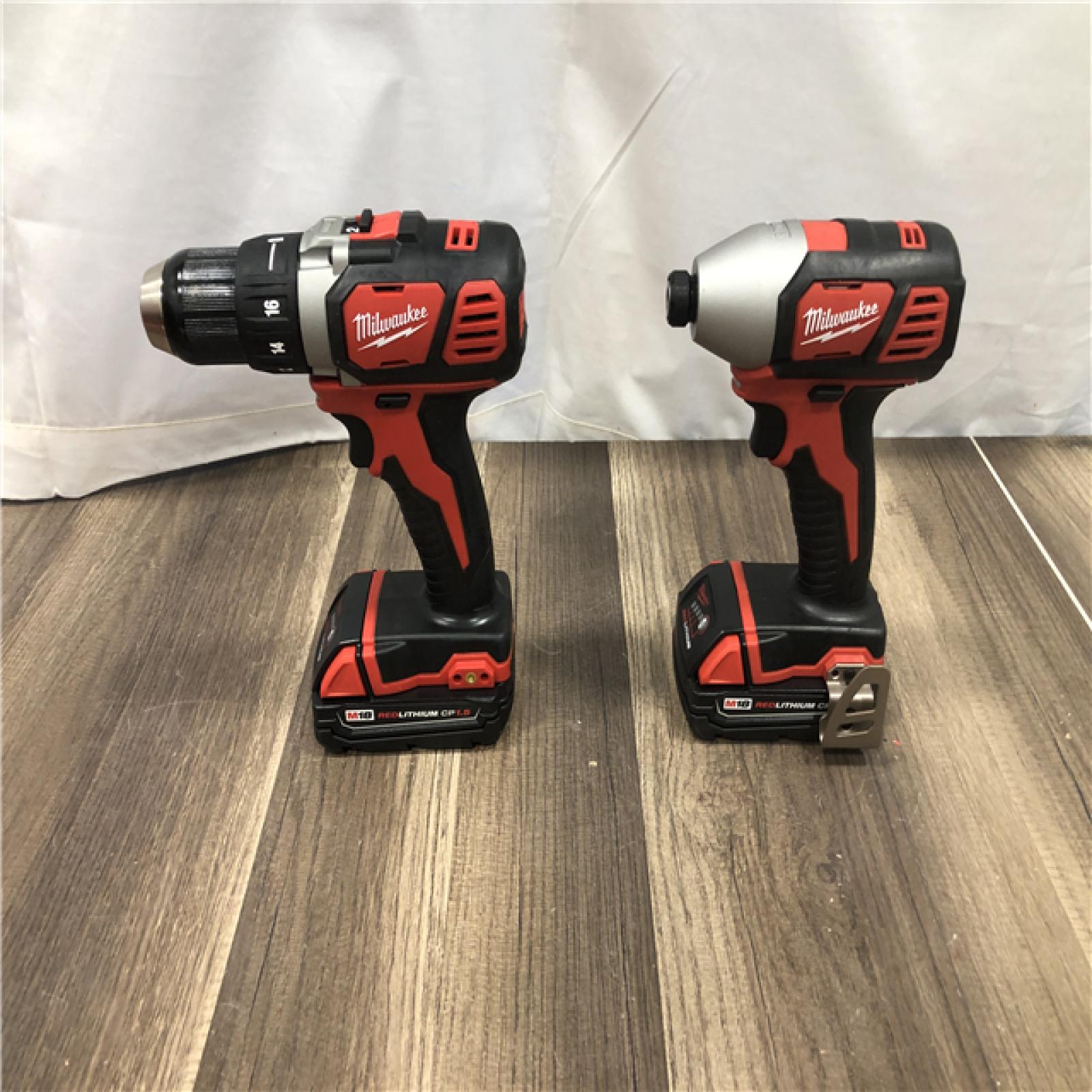 AS-IS Milwaukee 18V Lithium-Ion Cordless Drill Driver/Impact Driver Combo Kit