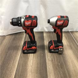 AS-IS Milwaukee 18V Lithium-Ion Cordless Drill Driver/Impact Driver Combo Kit