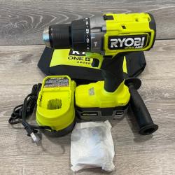 AS-IS ONE+ HP 18V Brushless Cordless 1/2 in. Hammer Drill Kit 4.0 Ah HIGH PERFORMANCE Battery  Charger  and Bag